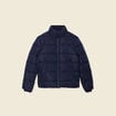 Doudoune droite zippée bleu marine homme