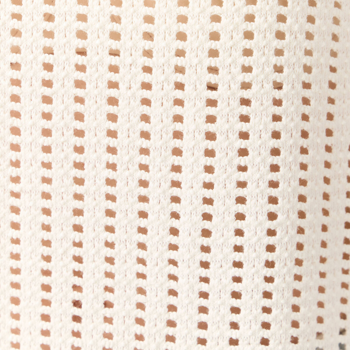 Débardeur sans manches ajouré creme femme