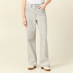 Jeans large éco-responsable denim gris clair femme