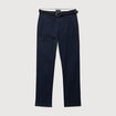 Pantalon straight longueur 32 ceinture bleu marine homme
