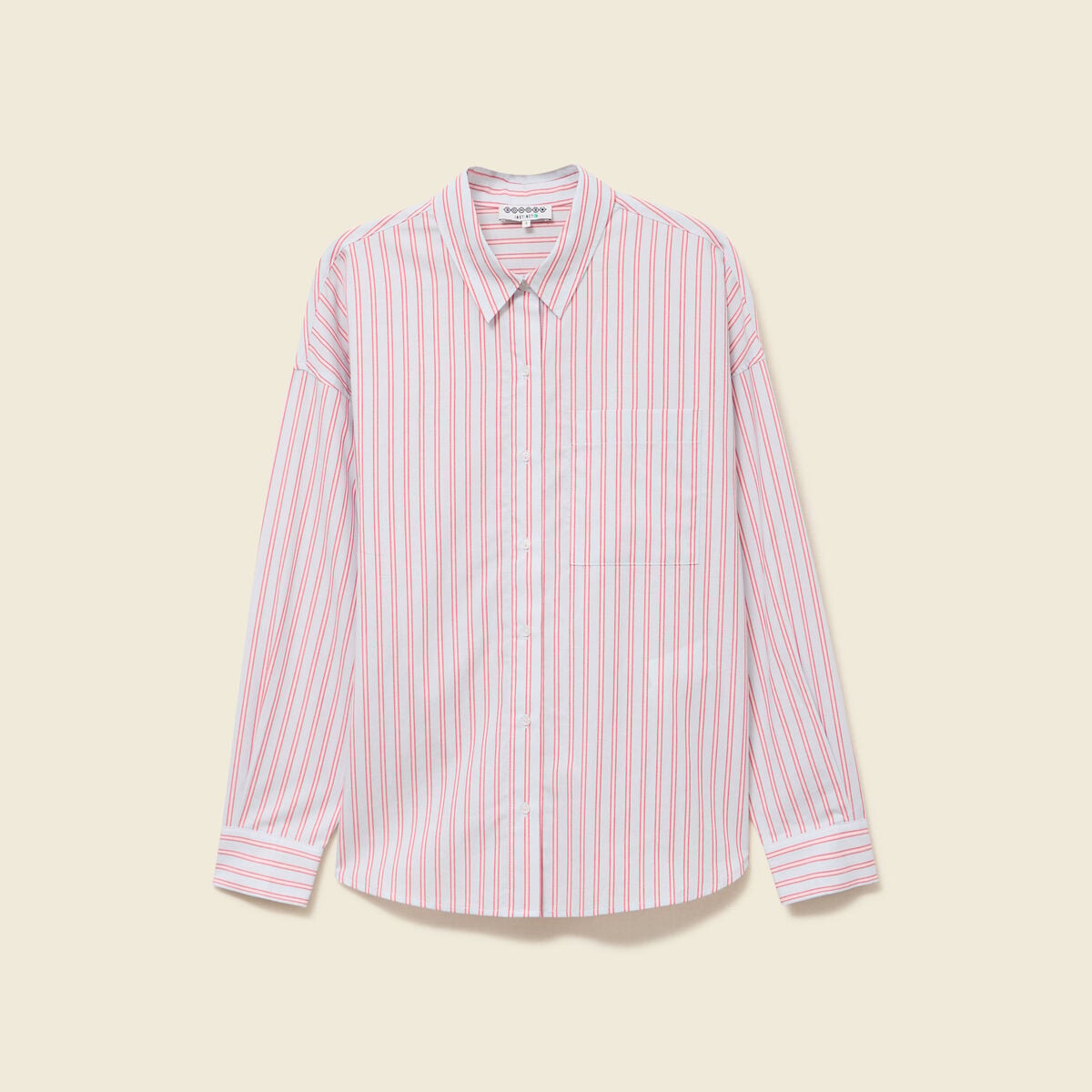 Chemise oversize en coton bleu ciel femme