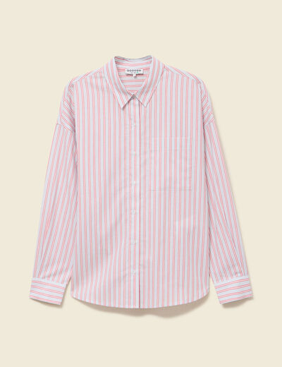 Chemise oversize en coton bleu ciel femme