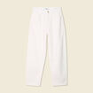Pantalon slouchy 7/8ème ecru femme