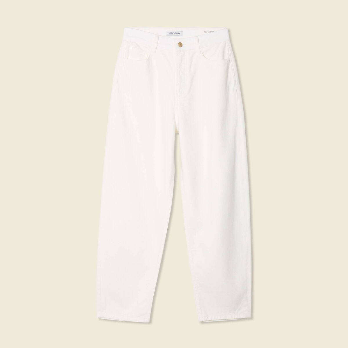Pantalon slouchy 7/8ème ecru femme