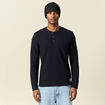 T-shirt manches longues bleu marine homme