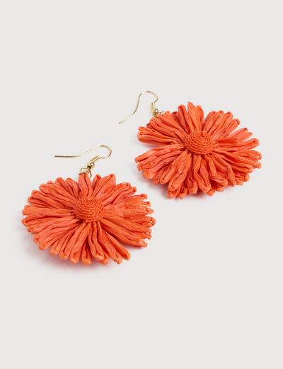Boucles d'oreilles orange clair femme