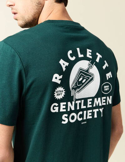 T-shirt manches courtes vert fonc&eacute; homme