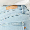 Jeans slim taille haute 7/8ème denim bleach femme