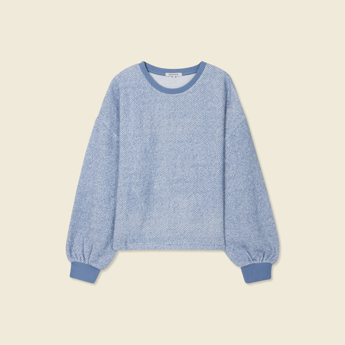 Sweat manches longues bleu clair femme