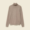 Pull droit court manches longues vert kaki homme