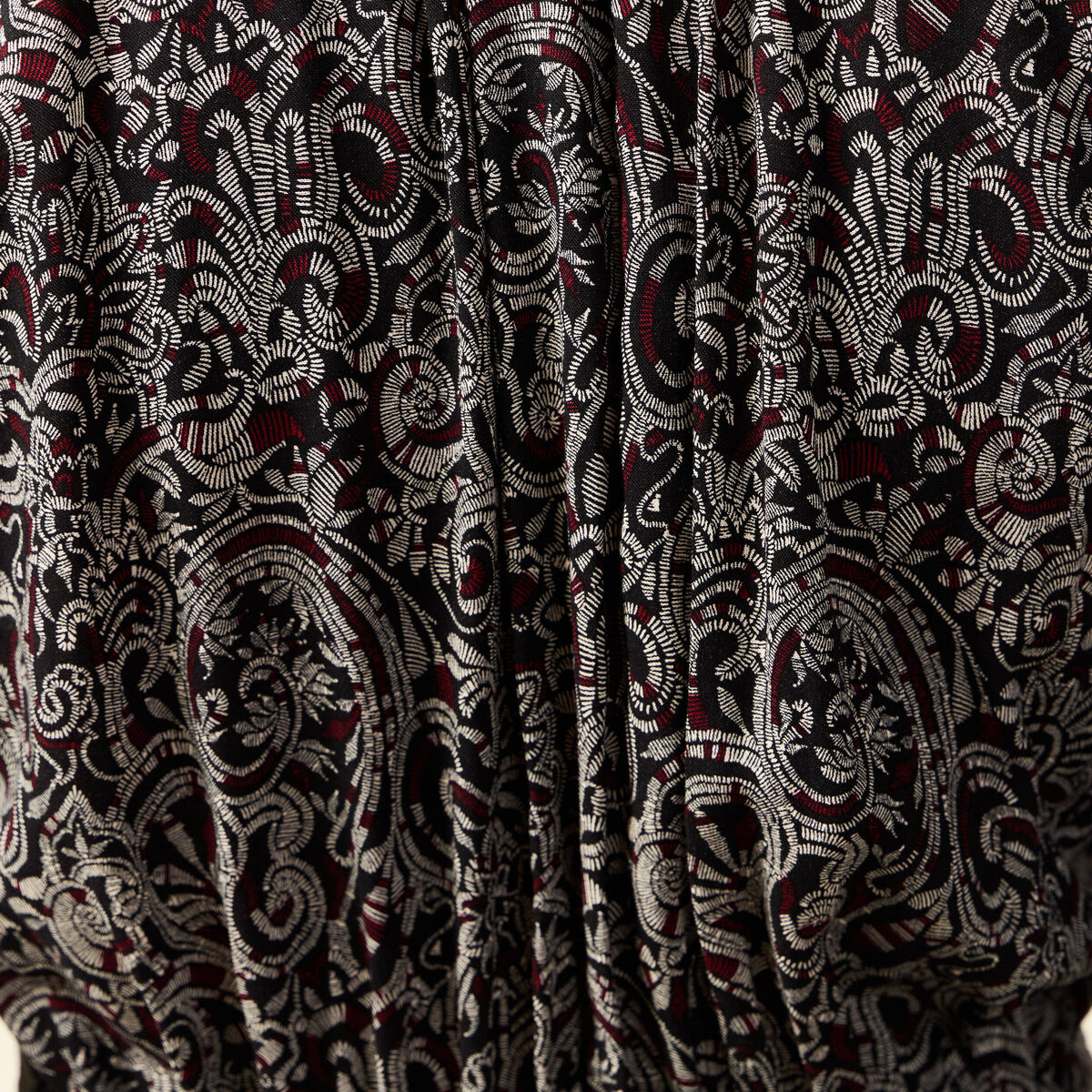 Robe manches longues imprimée MALONE IMP FD BRIQUE