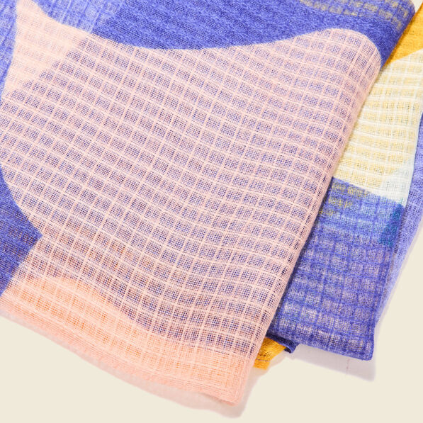 Foulard bleu electrique femme