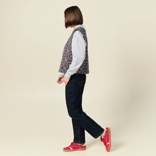 Gilet éco-responsable bleu marine femme