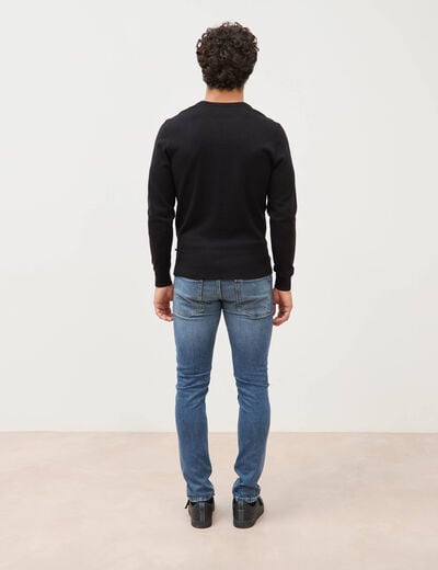 Pull manches longues noir homme