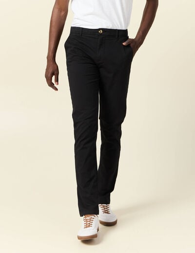 Pantalon chino longueur 32 noir homme
