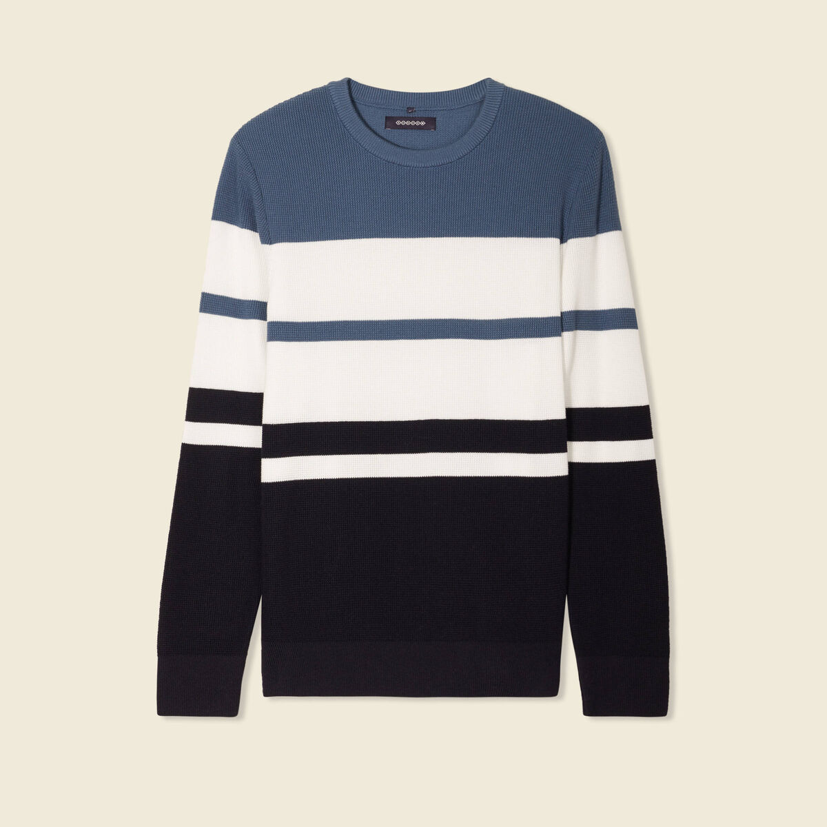 Pull manches longues ecru homme