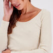 T-shirt manches longues ecru femme