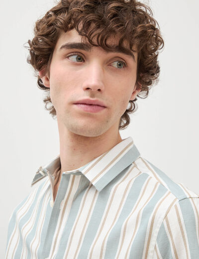 Chemise manches courtes vert clair homme
