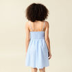 Robe &eacute;vas&eacute;e col V sans manches en coton bleu femme