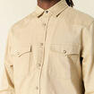 Chemise manches longues beige homme