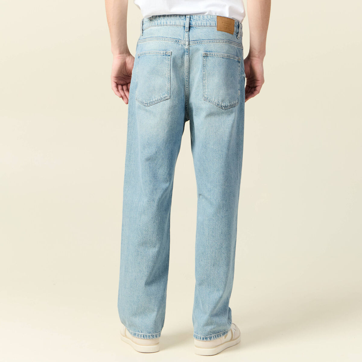 Jeans large 5 poches denim dirty homme