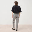 Jeans mom 7/8&egrave;me denim snow gris femme