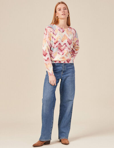 Pull éco-responsable mauve femme