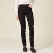 Jeans slim taille haute denim noir femme