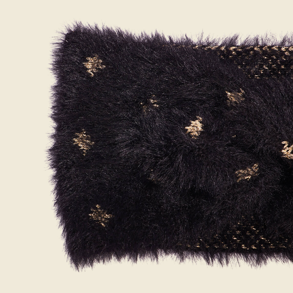Bandeau fils métallisés noir femme
