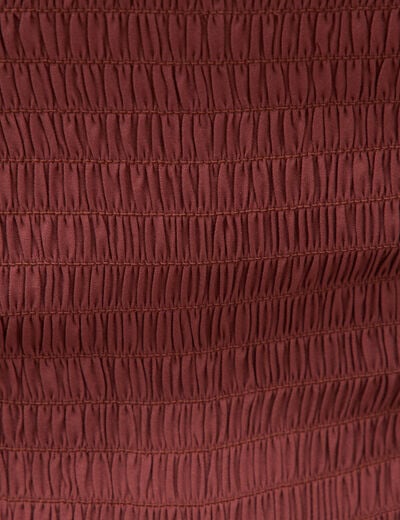 Combinaison bustier sans manches marron cognac femme
