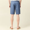 Bermuda droit bleu fonc&eacute; homme