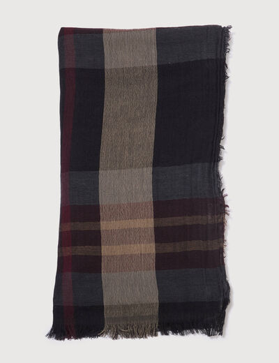 Foulard en coton noir homme