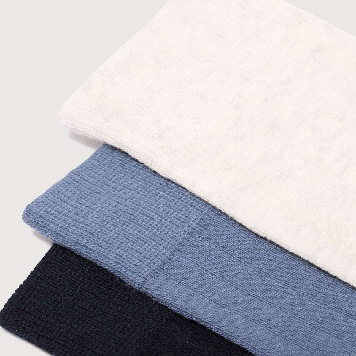 Lot de 5 paires chaussettes hautes bleu gris homme