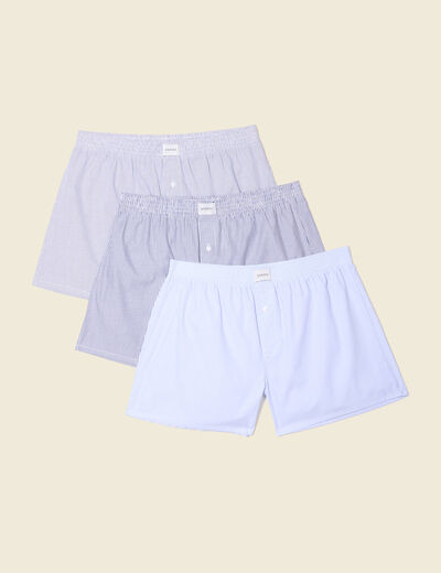 Lot 3 caleçons bleu foncé homme