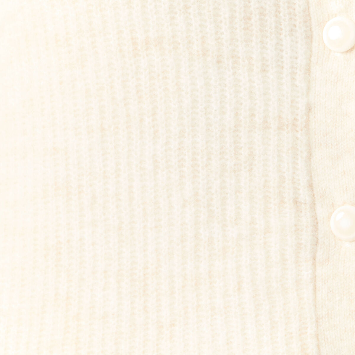 Gilet manches longues creme femme