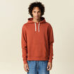 Sweat à capuche marron cognac homme