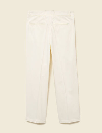 Pantalon droit longueur 32 ecru homme