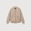 Blouson doubl&eacute; manches longues beige homme