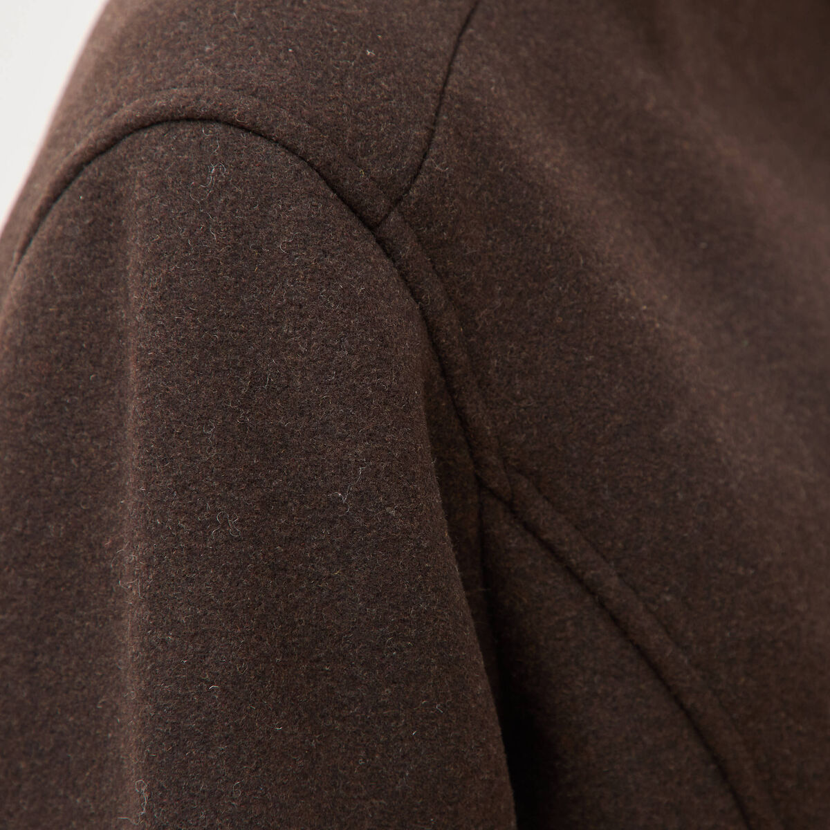 Veste oversize courte col tailleur marron fonc&eacute; femme