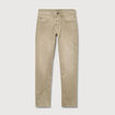 Jeans straight longueur 34 denim vert kaki homme
