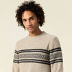 Pull manches longues beige homme