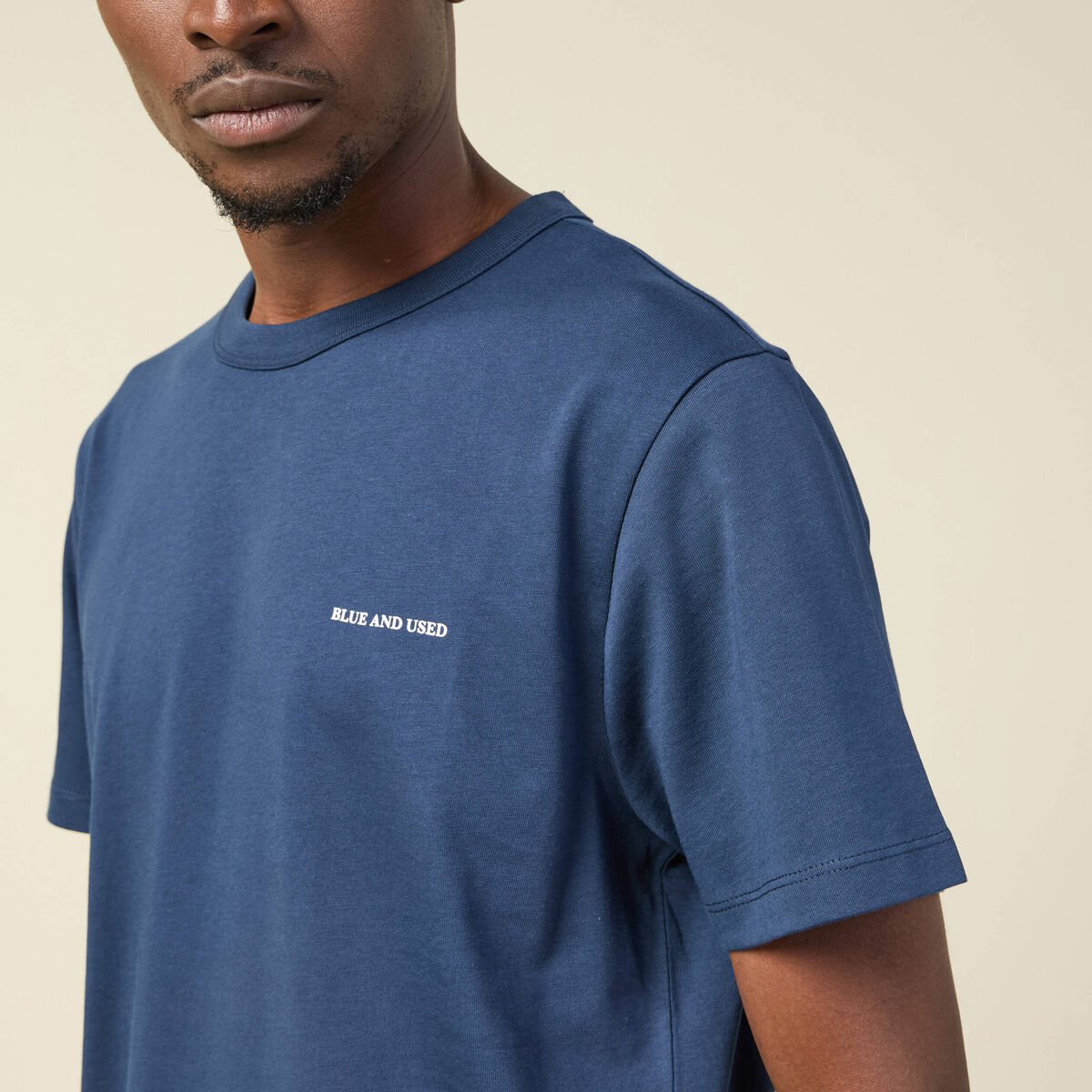 T-shirt manches courtes bleu marine homme