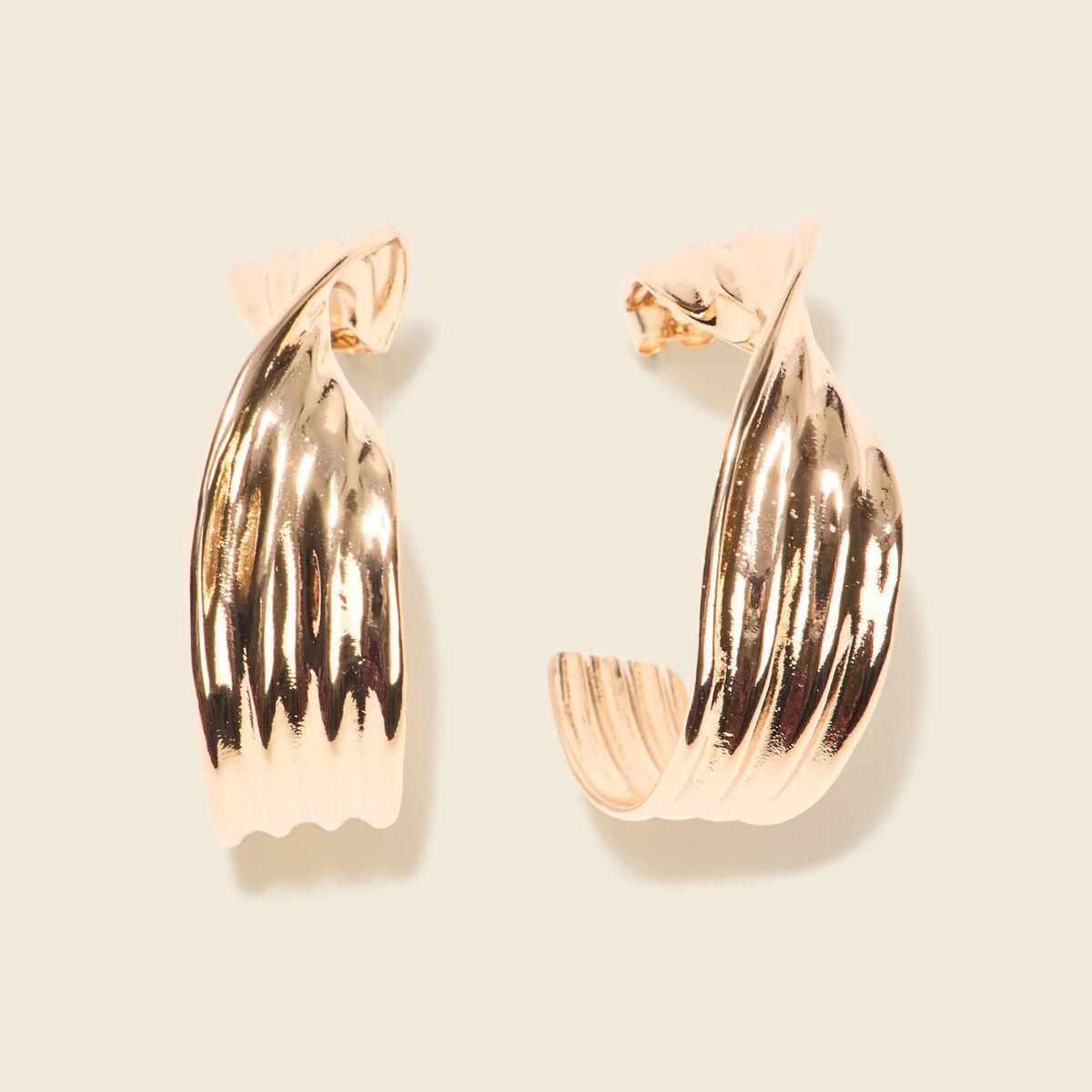Boucles d'oreilles créoles couleur or femme