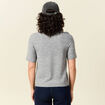 Pull manches courtes gris clair femme