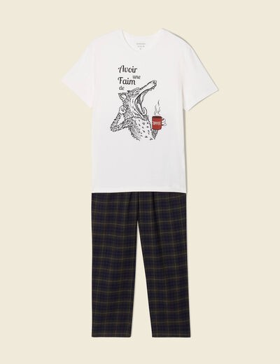 Pyjama éco-responsable ecru homme