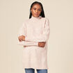 Pull long oversize orange foncé femme