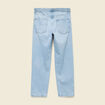 Jeans large longueur 32 en coton denim bleach homme