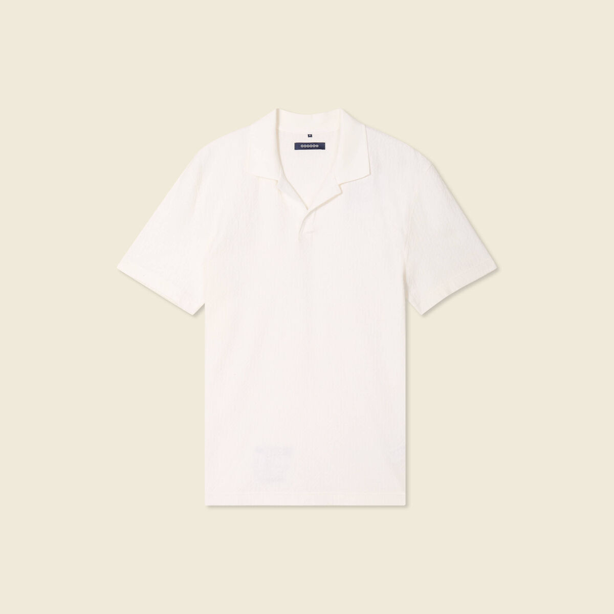 Polo manches courtes ecru homme