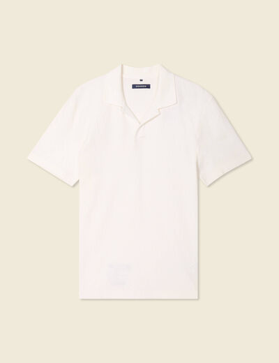 Polo manches courtes ecru homme