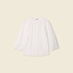 Chemise manches 3/4 brodée ecru femme